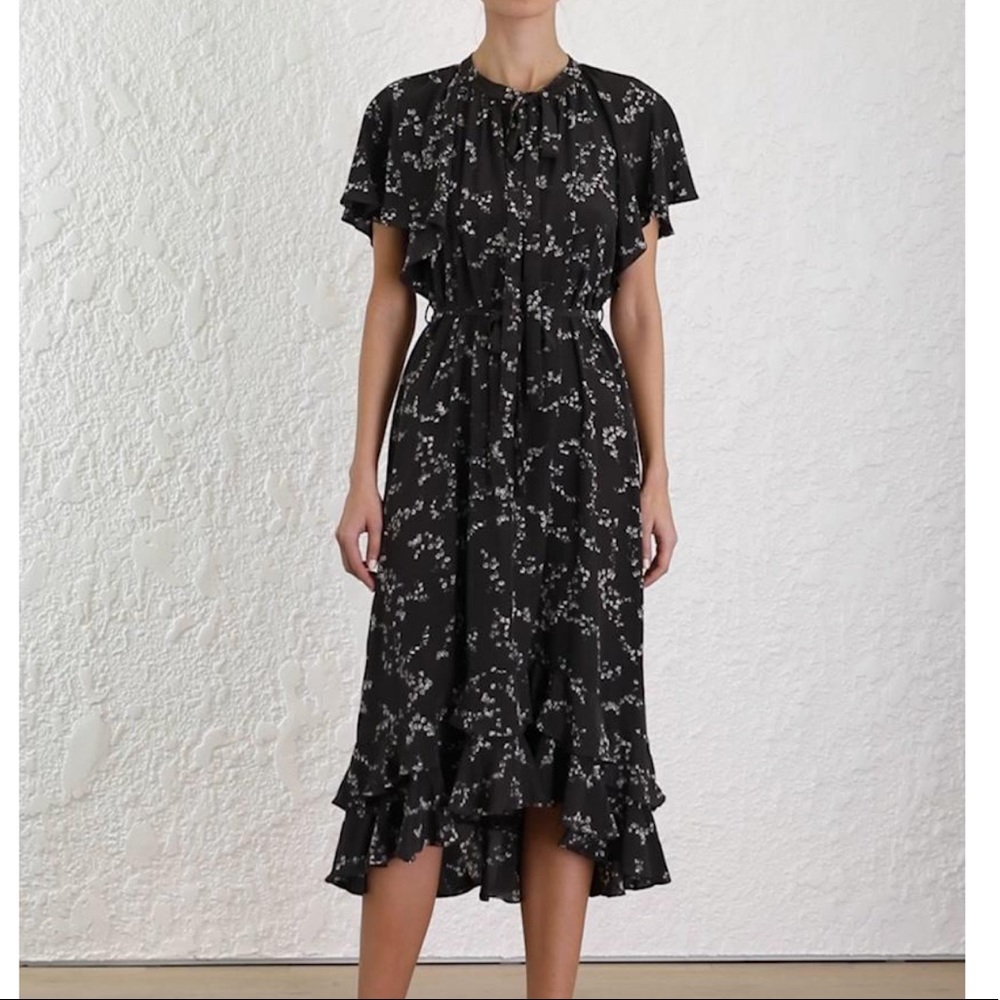 Zimmermann - Floral Silk Midi Dress (US 4)